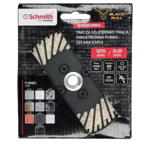 Tarcza szlif-tnąca dwustr. TURBO 125XM14 BLACKBULL